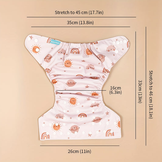 3pcs Cloth Diapers, Washable Adjustable Baby Cloth Diaper for 6.61-33.07LB