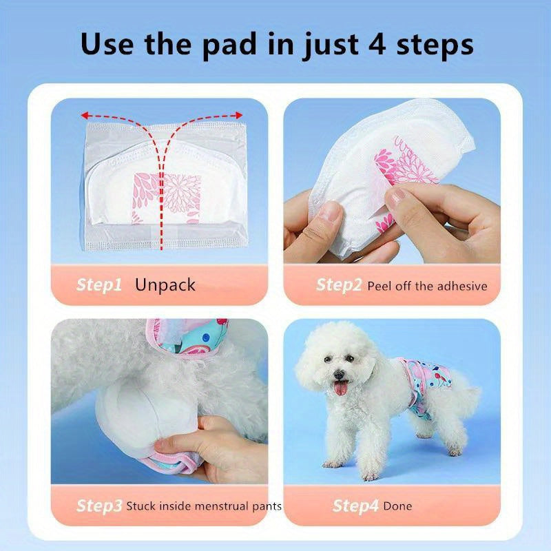 100pcs Comfortable & Absorbent Disposable Dog Diapers - Ideal for Small Breeds, Design