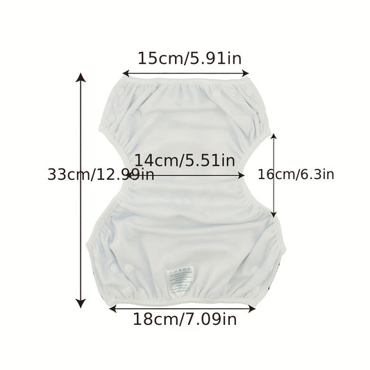 Mumsbest 1pc Reusable Baby Swim Diapers, Adjustable Diaper Swim for Toddlers 9 Months - 3 Years Old, 1 Pack for Swimming Lessons (Anchor, Large) Baby Girls, Boys, Natural Color Swim Diaper