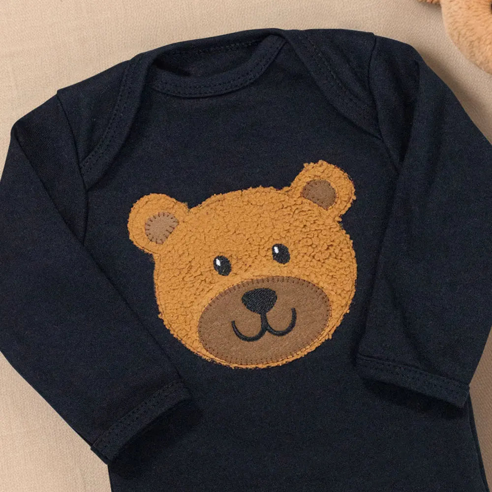 3D Embroidery Long Sleeve Baby Body Up to 12 Months