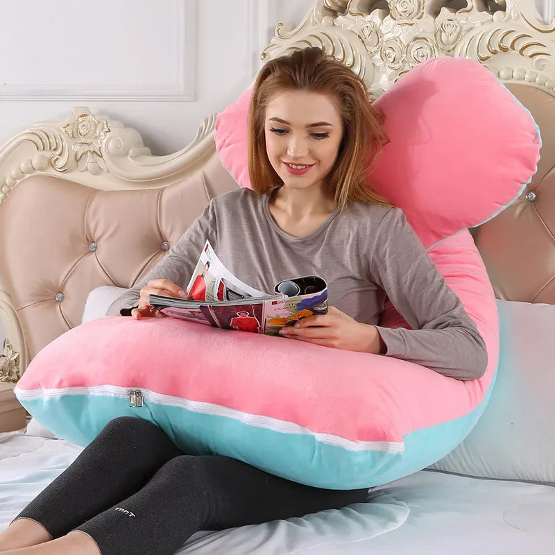 Coussin de grossesse 120 x 70 cm pour femmes enceintes, coussin moelleux pour la grossesse, la maternité, l'allaitement et le sommeil, livraison directe