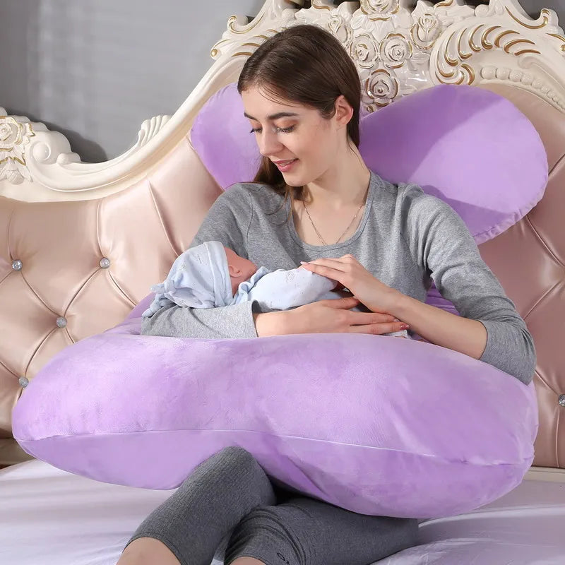 Coussin de grossesse 120 x 70 cm pour femmes enceintes, coussin moelleux pour la grossesse, la maternité, l'allaitement et le sommeil, livraison directe