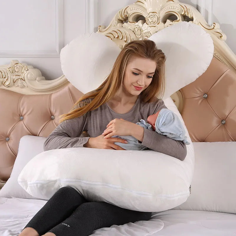 Coussin de grossesse 120 x 70 cm pour femmes enceintes, coussin moelleux pour la grossesse, la maternité, l'allaitement et le sommeil, livraison directe