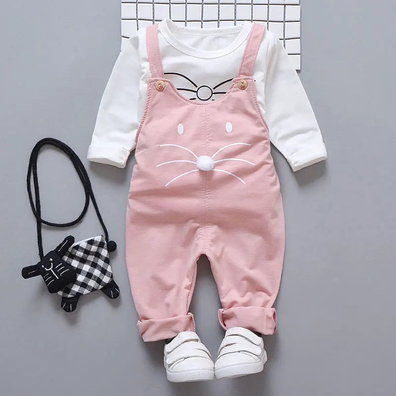 Ensemble de vêtements de printemps pour nouveau-né fille, costume de mode T-shirt + pantalon, vêtements d'extérieur pour bébé fille, ensembles de vêtements de sport