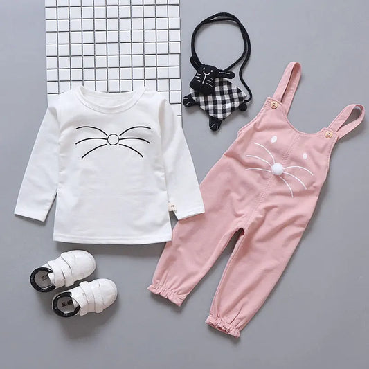 Ensemble de vêtements de printemps pour nouveau-né fille, costume de mode T-shirt + pantalon, vêtements d'extérieur pour bébé fille, ensembles de vêtements de sport
