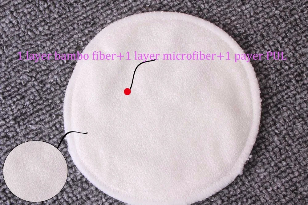 Coussinets d'allaitement en bambou super absorbants HappyFlute, à utiliser avec un sac à linge, coussinets d'allaitement lavables et imperméables, coussinets d'allaitement réutilisables