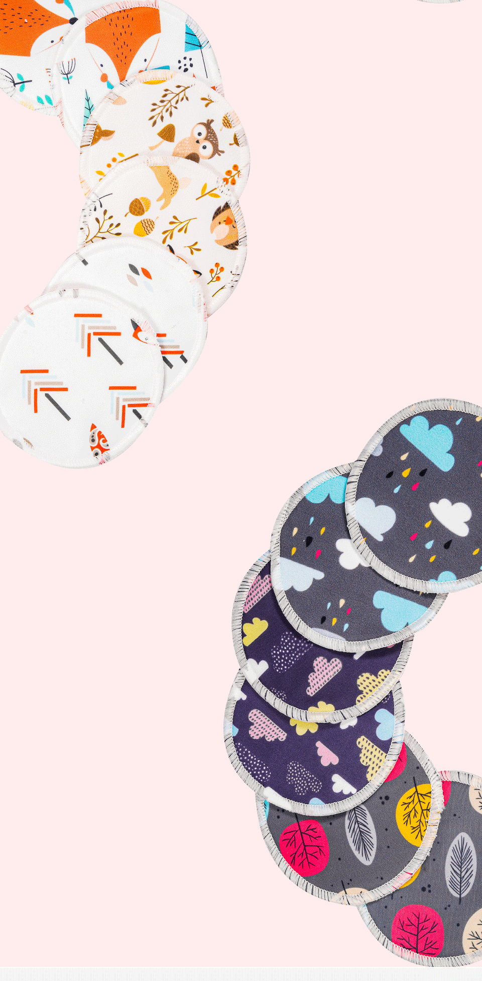 Coussinets d'allaitement en bambou super absorbants HappyFlute, à utiliser avec un sac à linge, coussinets d'allaitement lavables et imperméables, coussinets d'allaitement réutilisables