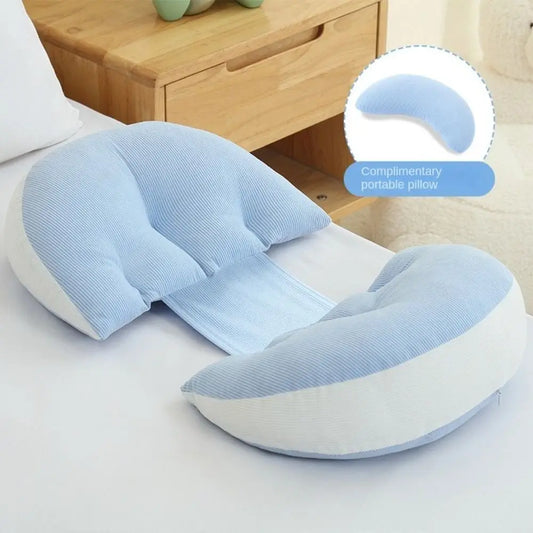 Coussin de taille pour femmes enceintes, oreiller de maternité doux en forme de U, coussin de soutien abdominal confortable, coussin de grossesse, oreiller de sommeil