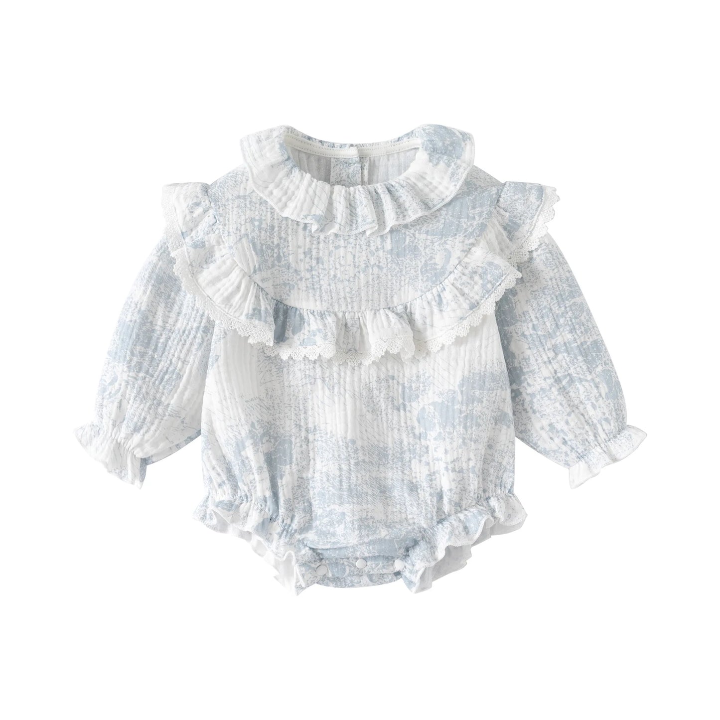 Barboteuse pour bébé fille, barboteuse à volants, col à volants, motif floral, vêtements de princesse pour nouveau-né