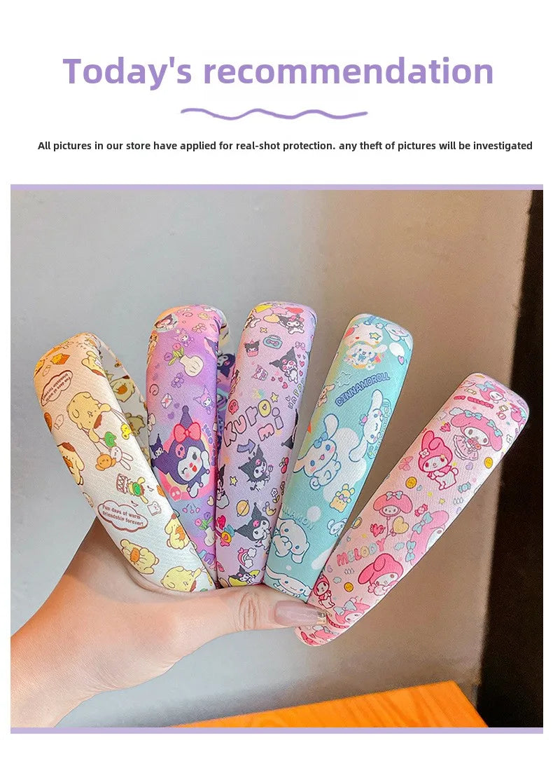 Sanliou Children's Cute Kuromi Headbands for Girls, Anti slip Headbands for Girls, bangs, Hair Breakers Artifactgift