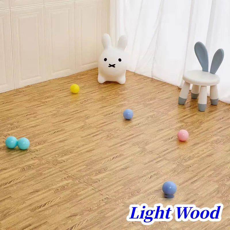 Puzzle Mat 12PCS 30x30cm Foam Play Mats Rug Baby Game Mat Baby Activity Gym Puzzle Mat Wood Grain Floor Mat Kids Carpet Play Mat