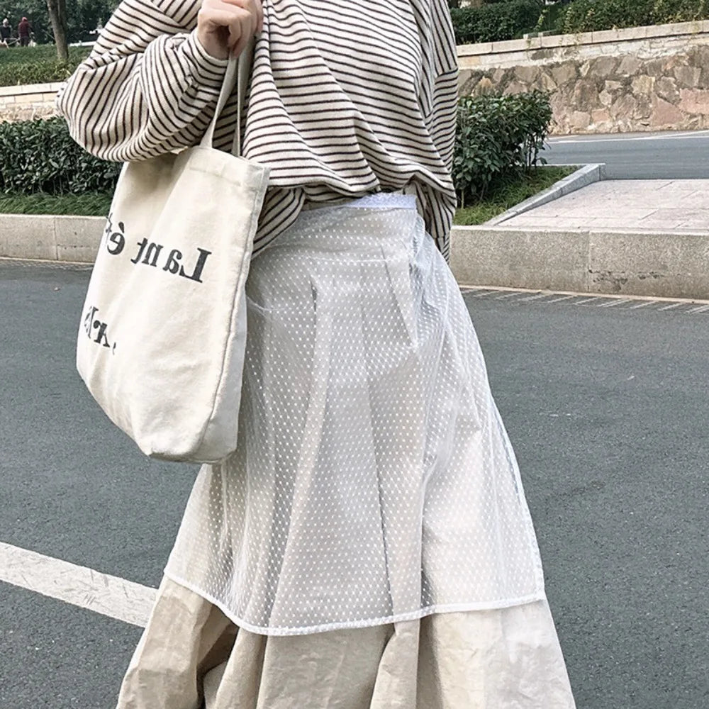 Jupe Harajuku à lacets superposés en dentelle pour femme