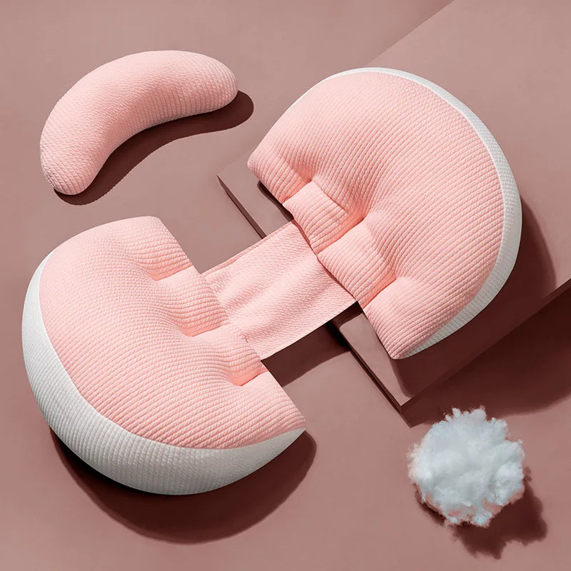 Oreiller de grossesse ergonomique pour dormeurs latéraux Coussin de soutien de grossesse Protection de la taille Soulage la pression abdominale et dorsale
