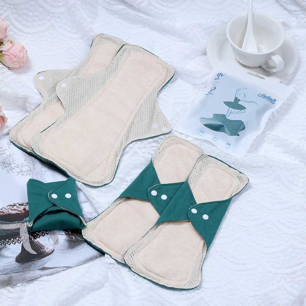 Serviettes hygiéniques en coton coloré BIAI, lavables et réutilisables, très absorbantes et respirantes, cadeau pour femme