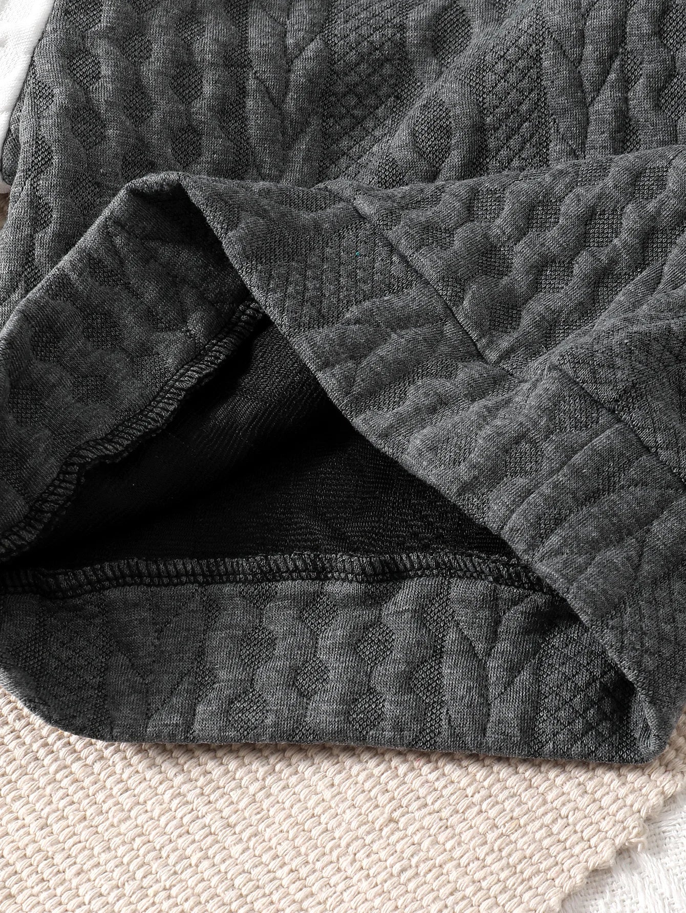 Ensemble de vêtements d'hiver pour garçons, décontracté, avec boucle sur l'épaule, manches longues, en coton et soie épais, blanc, noir, gris, coutures, manches longues, mode garçon