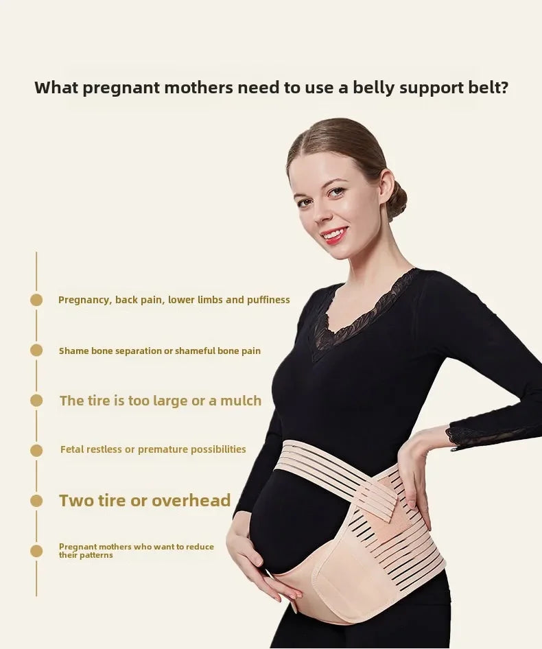Ceinture de maternité 3 en 1, bande de soutien pour la grossesse avec bande ventrale pour soulager la douleur et la récupération post-partum, ceinture réglable