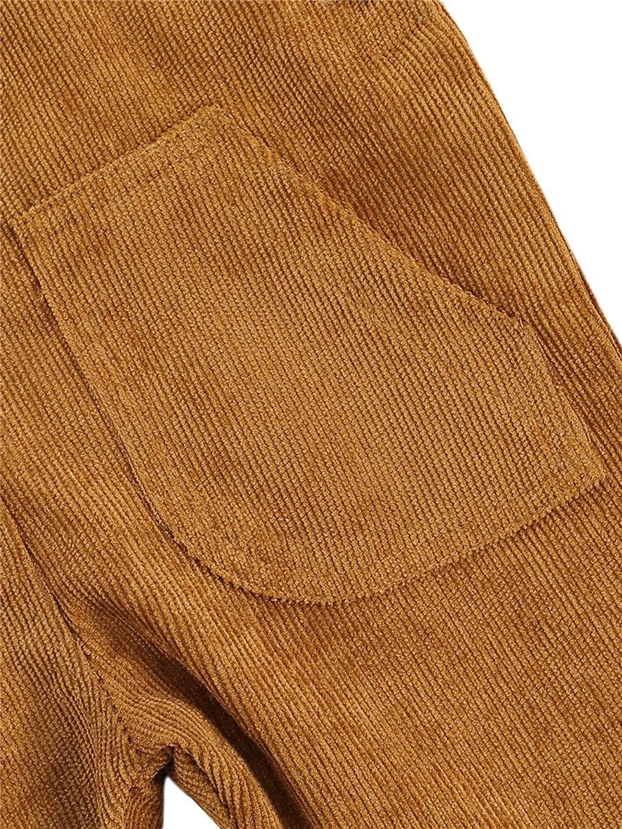 Combinaison pantalon à bretelles unisexe pour bébé de 0 à 24 mois avec boutons, couleur unie, pour tout-petits garçons et filles