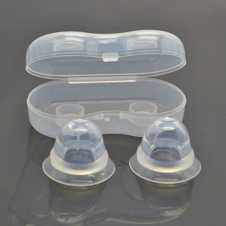 Lot de 2 protège-tétons en silicone Welnove, correcteurs plats et à ventouse