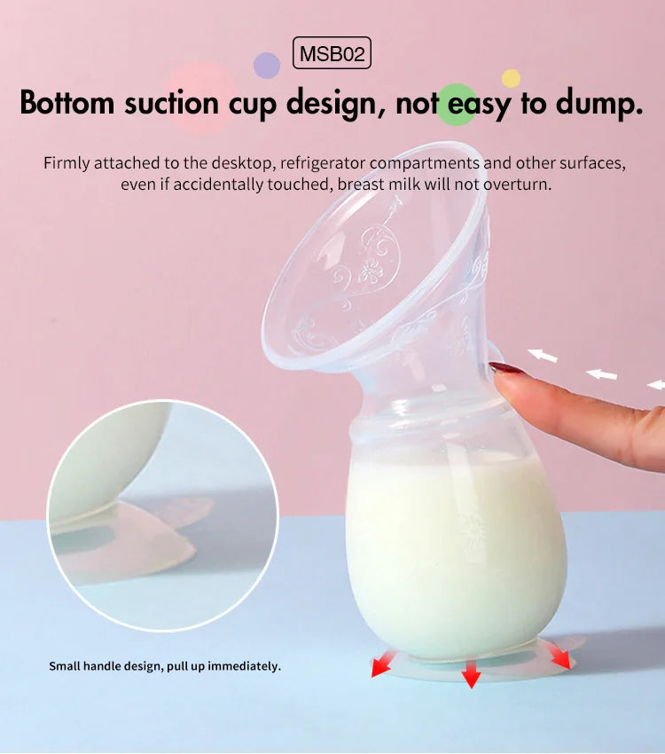 MAMIJOY Tire-lait manuel Alimentation bébé Tire-lait manuel Collecteur de sein Correction automatique Lait maternel Pompes en silicone