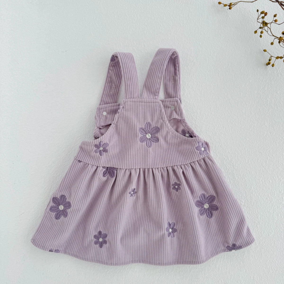 Vêtements printemps-automne pour bébé fille, robe à bretelles pour enfants, broderie florale, jolie feuille de lotus, vêtements pour nouveau-né
