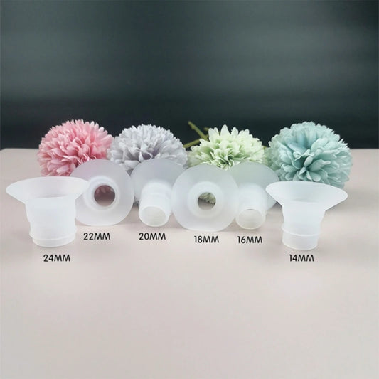 Adaptateur d'inserts en silicone 14 mm, 16 mm, 18 mm, 20 mm, 22 mm, 24 mm, pour tire-lait, taille de calibre pour gobelet de collecte, accessoire pour tire-lait