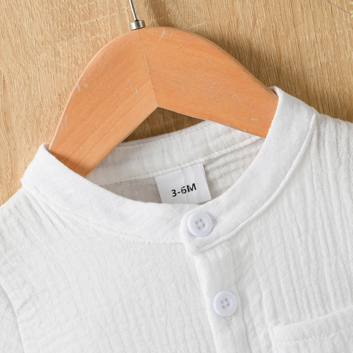 Ensemble de vêtements d'été 2 pièces pour enfants, tenue de sport décontractée avec poches, t-shirt en coton, vêtements mignons, couleur unie, vêtements de détente