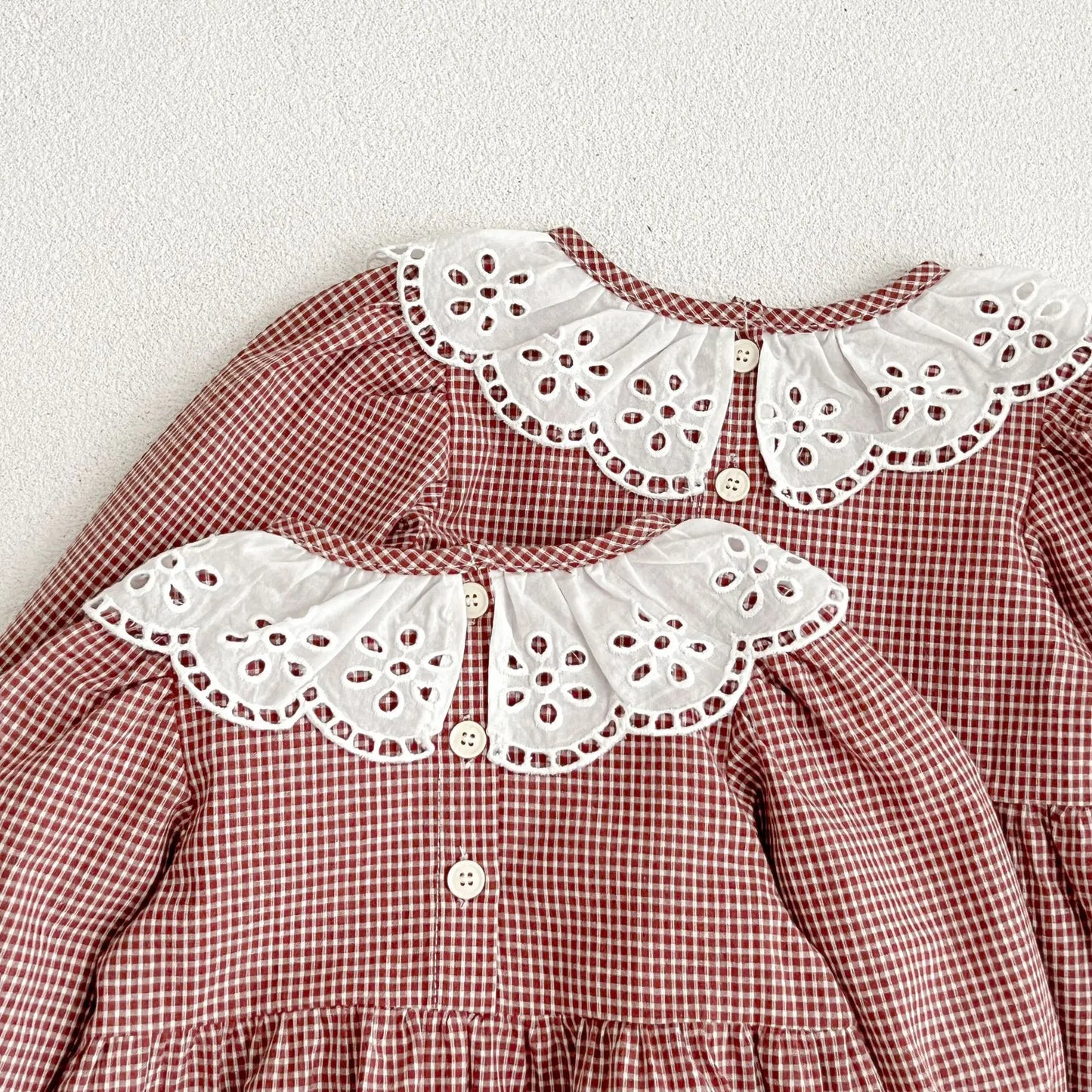 Robe d'automne à manches longues et col en dentelle pour bébé fille, tenue princesse pour nouveau-né
