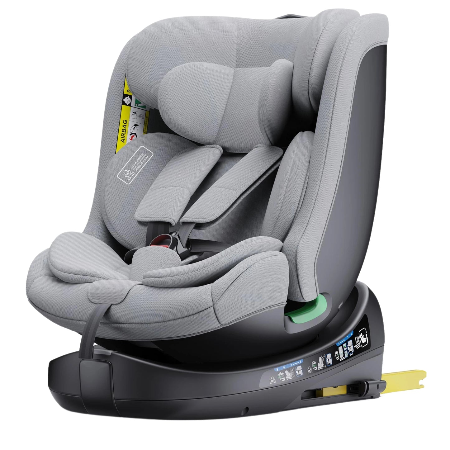 Child Seat 360° Baby Car Seat Rotatable ISOFIX ,E8,R129/Group0+1/2/3,0-36 kg/0-12 Years, 5-Point Safety Belt, Child Car Seat