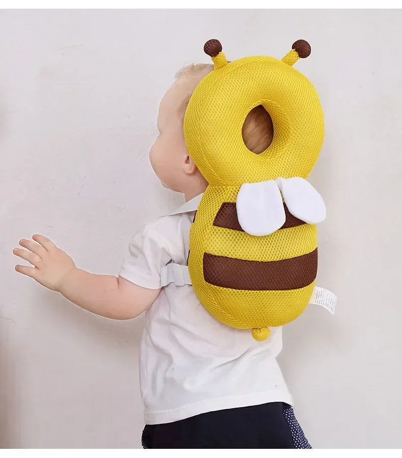 Coussin de protection pour la tête et le dos pour bébé, coussin de protection pour apprendre à marcher, couvre-chef pour prévenir les blessures, coussin de sécurité pour prévenir les chutes, dessin animé, abeille, oreillers pour enfants