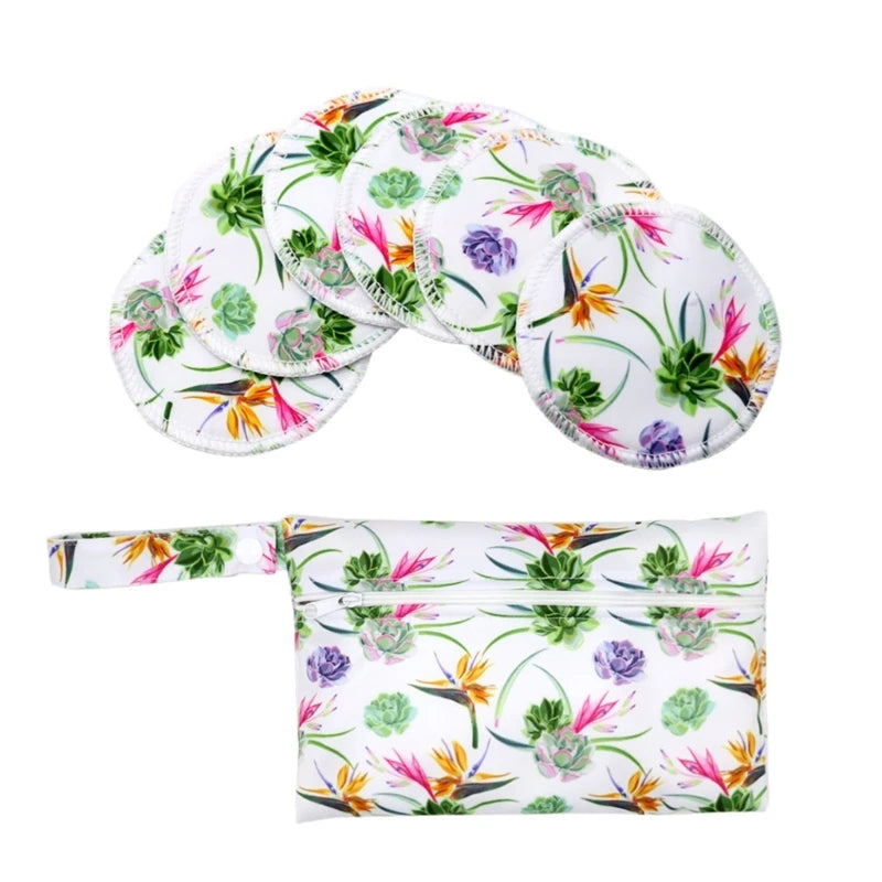 1 ensemble de coussinets d'allaitement en bambou avec organiseur de couches portable, sac de nounou, coussinets d'allaitement confortables et anti-fuites pour nouvelle maman