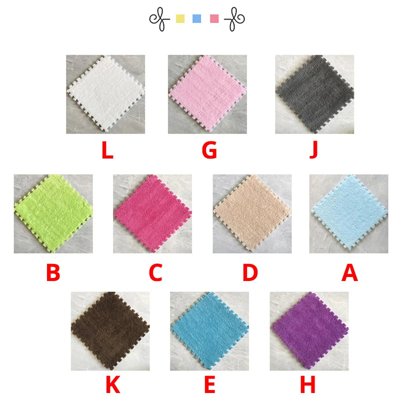 20pcs Activities Mat For Baby Soft Plush Kids Carpet Children's Play Rugs Toys EVA Foam Babies Puzzle Interlock Floor Mats 30*