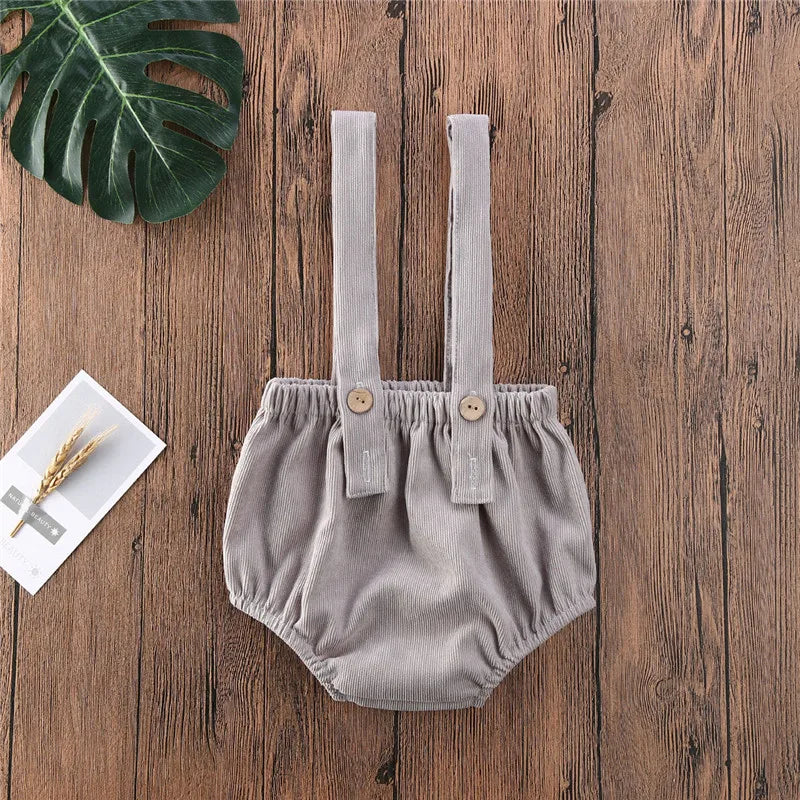 Short d'été à bretelles pour bébé de 0 à 24 mois, salopette ajustable avec bretelles boutonnées, short ample, barboteuse pour fille et garçon