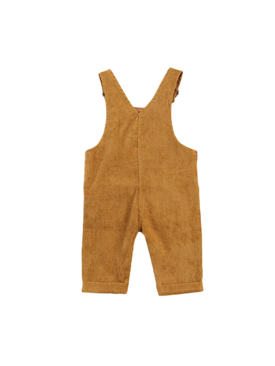 Combinaison pantalon à bretelles unisexe pour bébé de 0 à 24 mois avec boutons, couleur unie, pour tout-petits garçons et filles