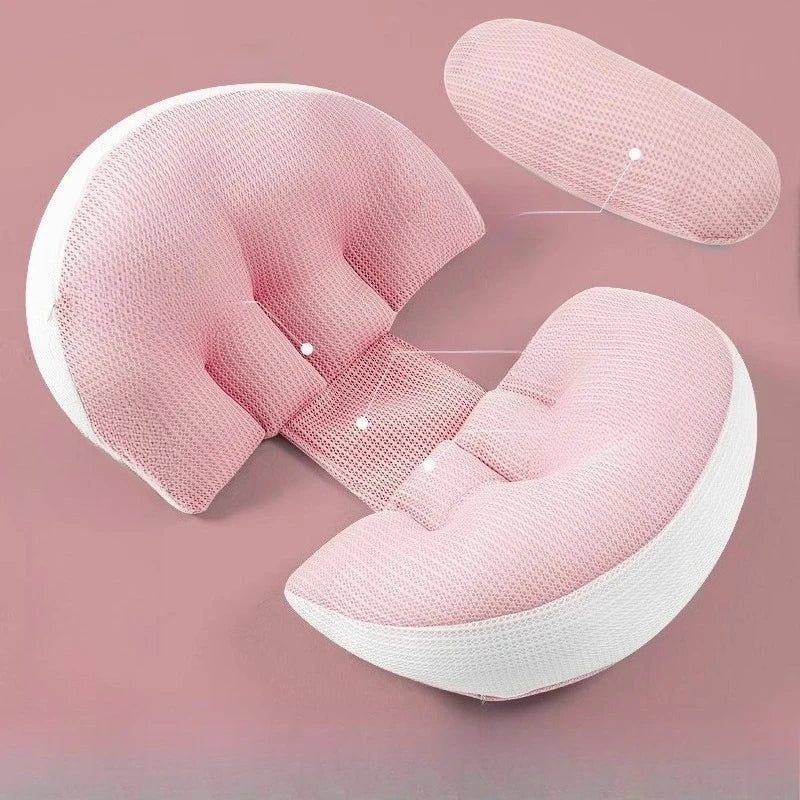 Oreiller de grossesse ergonomique pour dormeurs latéraux Coussin de soutien de grossesse Protection de la taille Soulage la pression abdominale et dorsale