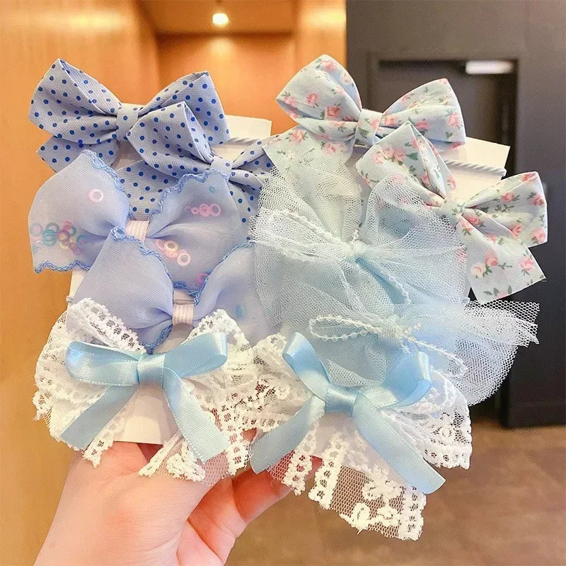 10Pcs/Set New Baby Girl Cute Colors Flower Hair Bands Ponytail Holder Chilren Soft Scrunchies Rubber Kid Hair Accessories