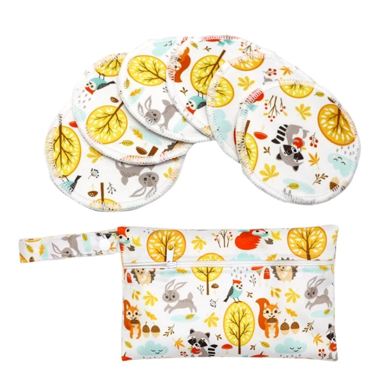 1 ensemble de coussinets d'allaitement en bambou avec organiseur de couches portable, sac de nounou, coussinets d'allaitement confortables et anti-fuites pour nouvelle maman