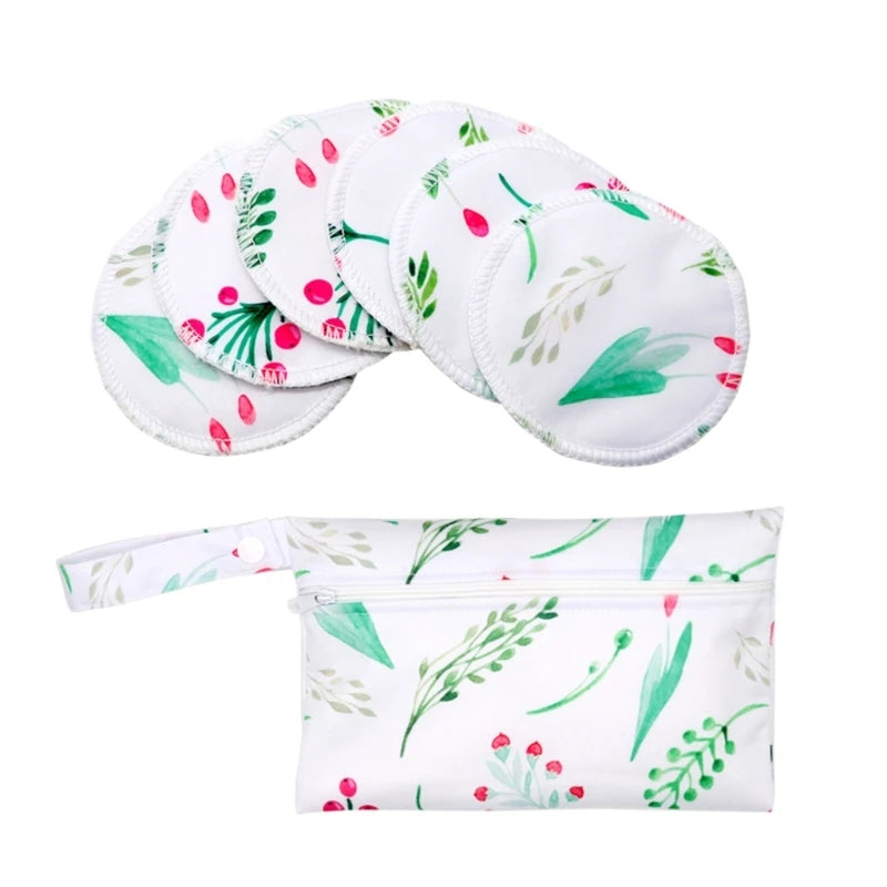 1 ensemble de coussinets d'allaitement en bambou avec organiseur de couches portable, sac de nounou, coussinets d'allaitement confortables et anti-fuites pour nouvelle maman