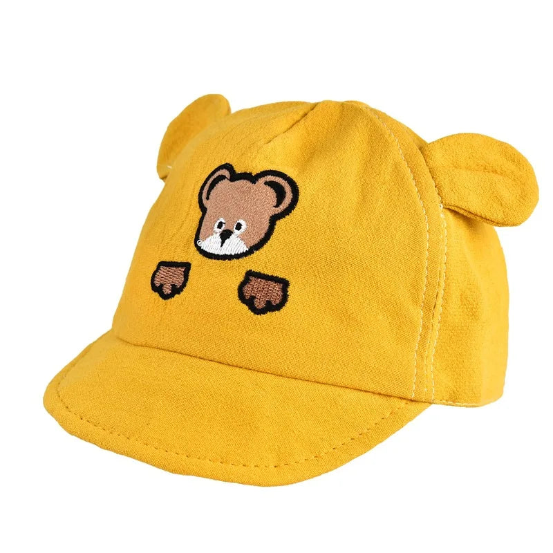 Cute Dinosaur Baby Bucket Hat Summer Newborn Baseball Cap Outdoor Beach Kids Baby Boy Girl Cartoon Bear Sun Hats Bonnets
