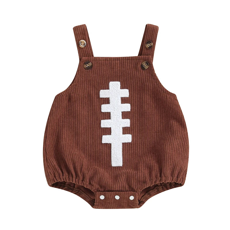 2024-05-29 Lioraitiin 0-12M Nouveau-né Bébé Garçons Filles Salopette Sans Manches Football Broderie Barboteuses Nouveau-Né Été Automne Tenue