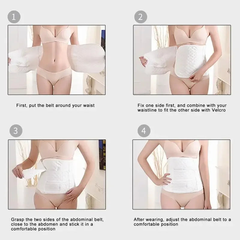 Ceintures post-partum Bandage de récupération Soutien postnatal Ceinture de taille Corset Serre-taille Bandes abdominales Body Shaper Shapewear Trainer