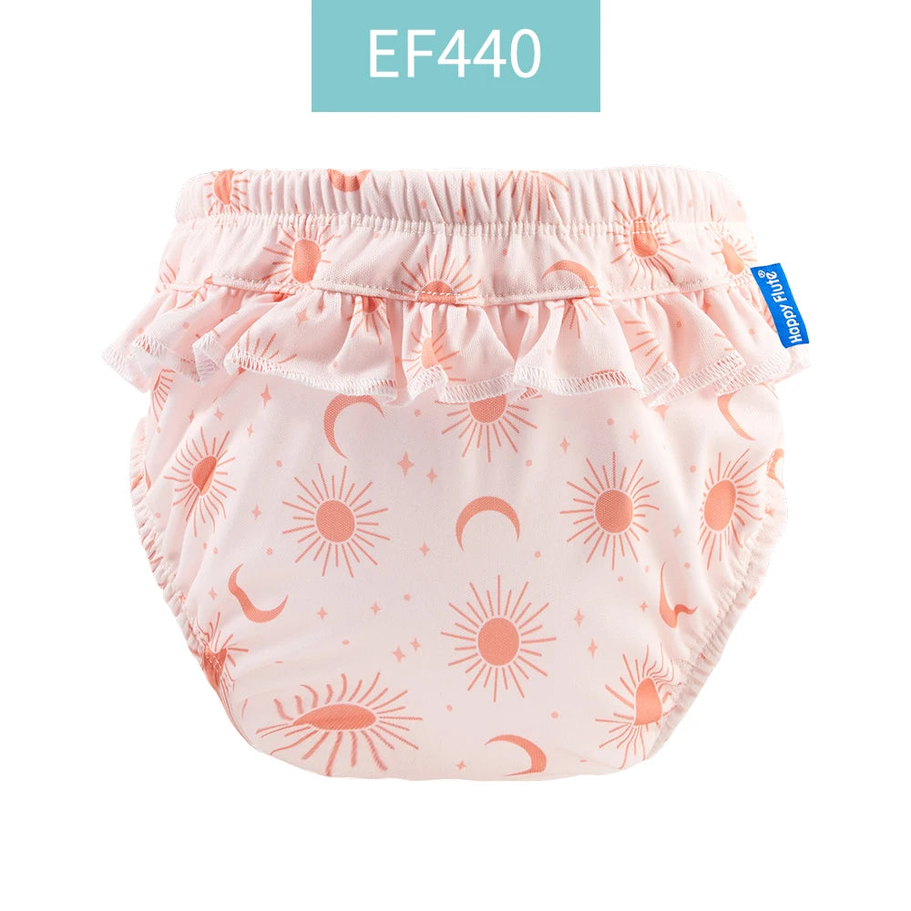 Elinfant 3 Size Flower Side Comfortable Baby Swim Diapers Fashion Print Reusable Washable Swimming Diaper Pool Pants