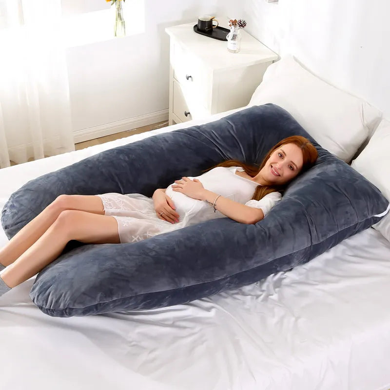 3kg 6.6lb J Pregnancy Pillow for Pregnant Women Sleep Nursing Maternity Full Body Support for Back Belly Hip Leg Removable Cover