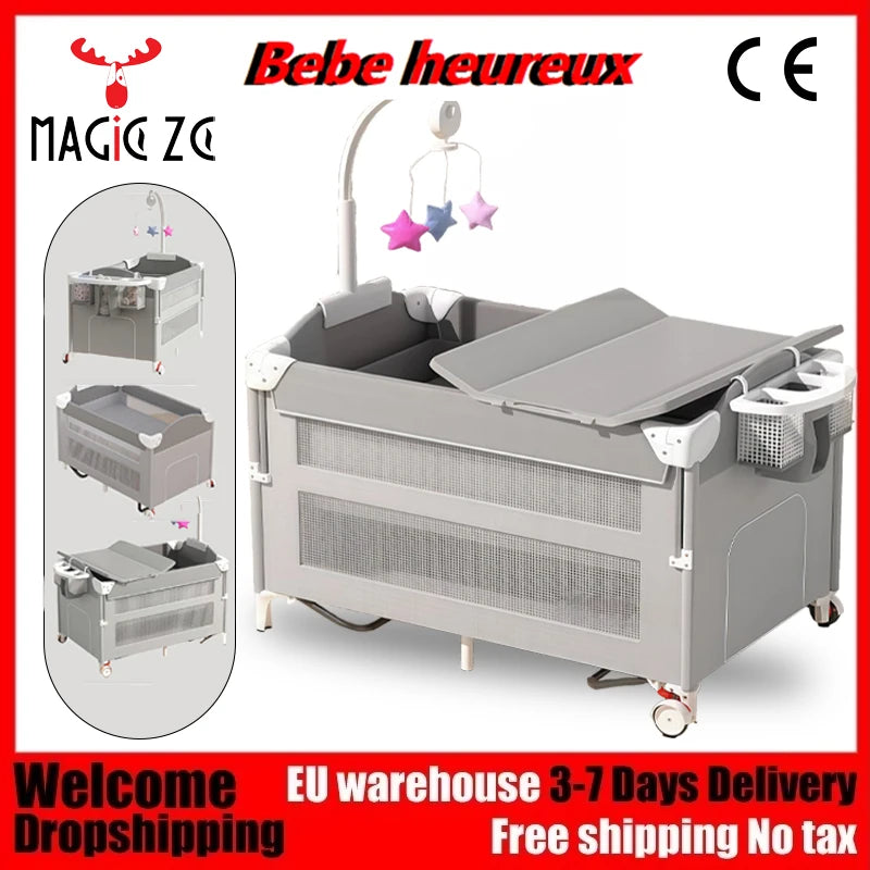 Baby Bed Baby Crib Bed for Newborn baby Cradle for Baby Game Baby Cot Baby nest Multifunctional Kids Infant Toddler Children