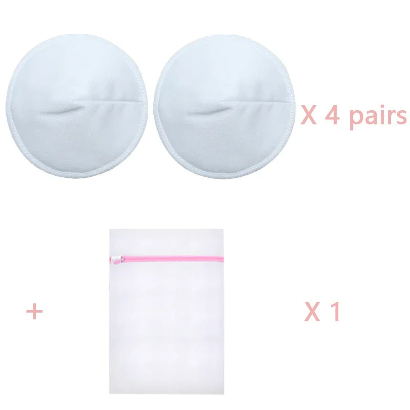 Lot de 4 paires de coussinets d'allaitement réutilisables de haute qualité, doux pour la peau des femmes enceintes, lavables après l'accouchement, accessoire d'allaitement