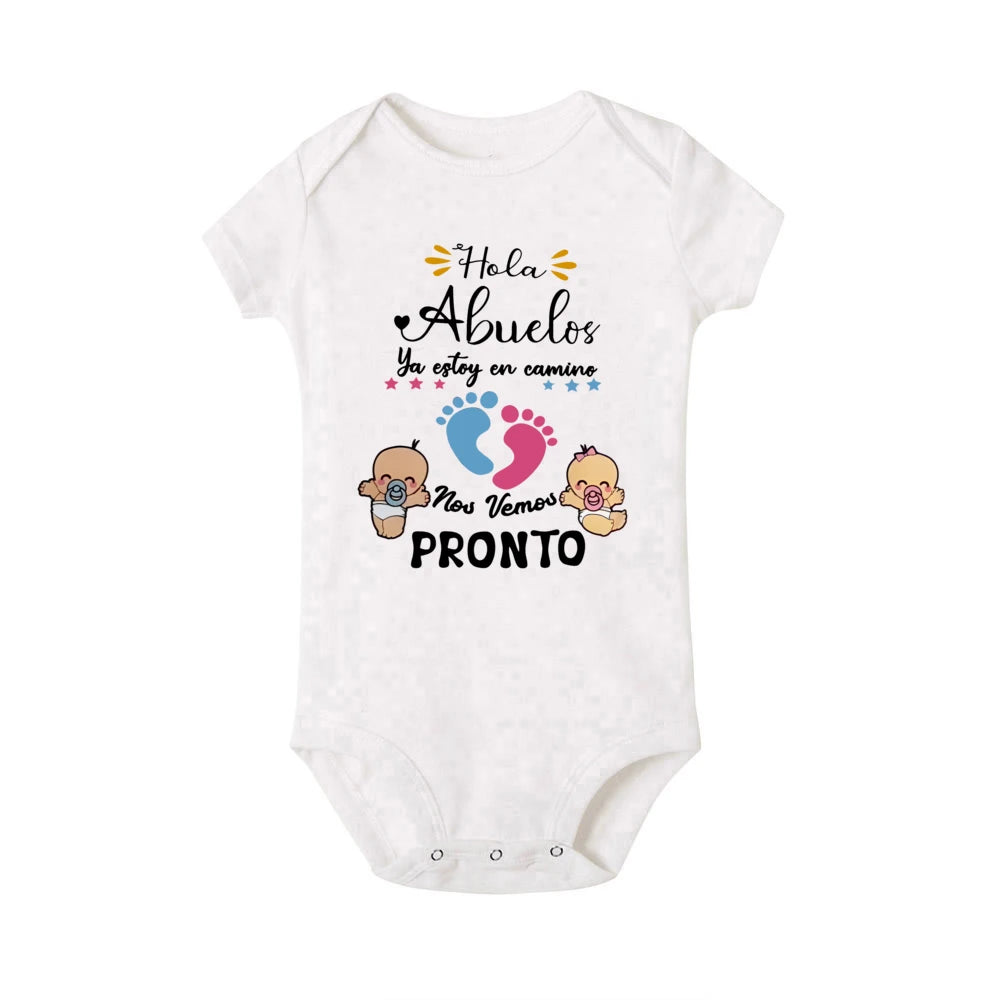 J'ai hâte de vous rencontrer grand-mère et grand-père, body pour bébé, annonce de grossesse, barboteuse, vêtements de révélation de bébé pour grands-parents