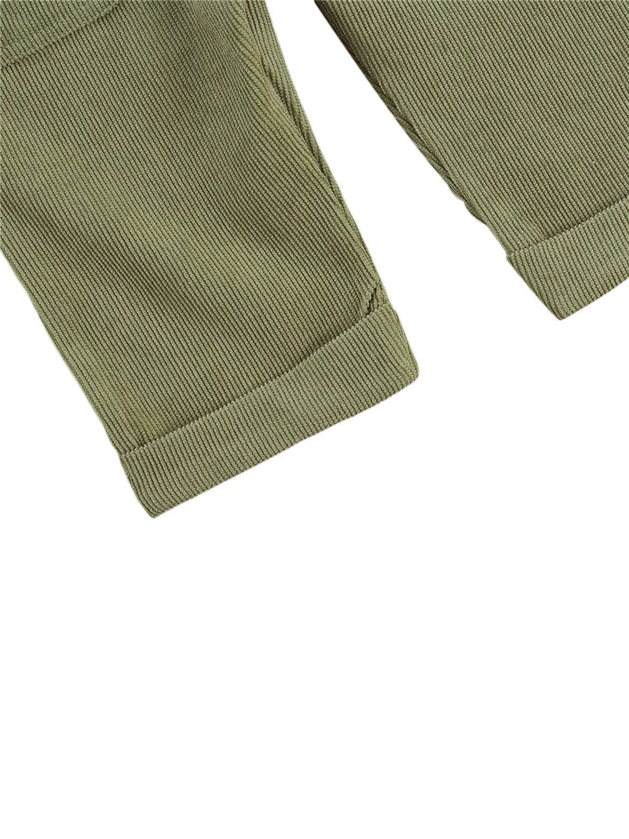 Combinaison pantalon à bretelles unisexe pour bébé de 0 à 24 mois avec boutons, couleur unie, pour tout-petits garçons et filles