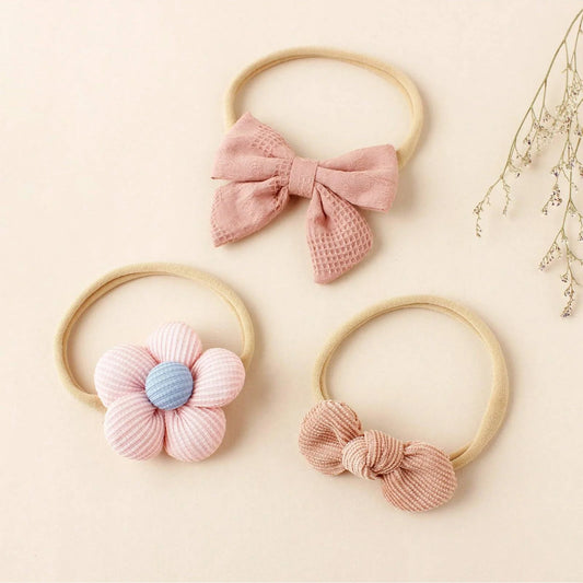 5 pcs different flower shaped baby headbands sweet and lovely floral hair accessory children's high elasticity headband