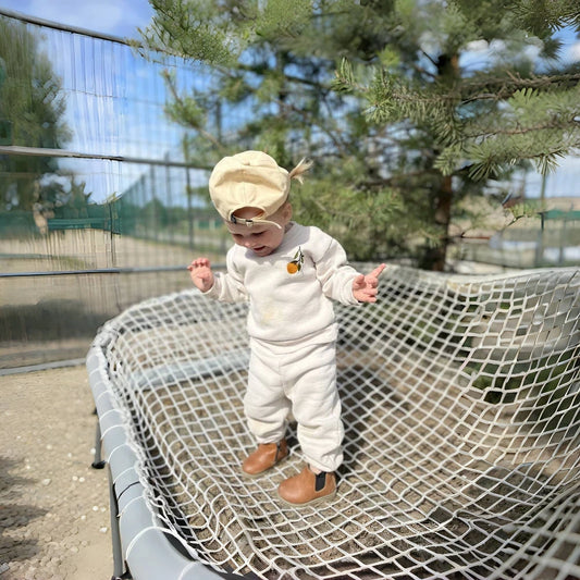 Ensemble de vêtements d'hiver pour bébé garçon et fille, sweat-shirt et pantalon en polaire épaisse brodée de fleurs, survêtement chaud pour enfant, tenue unisexe pour tout-petits, 2025