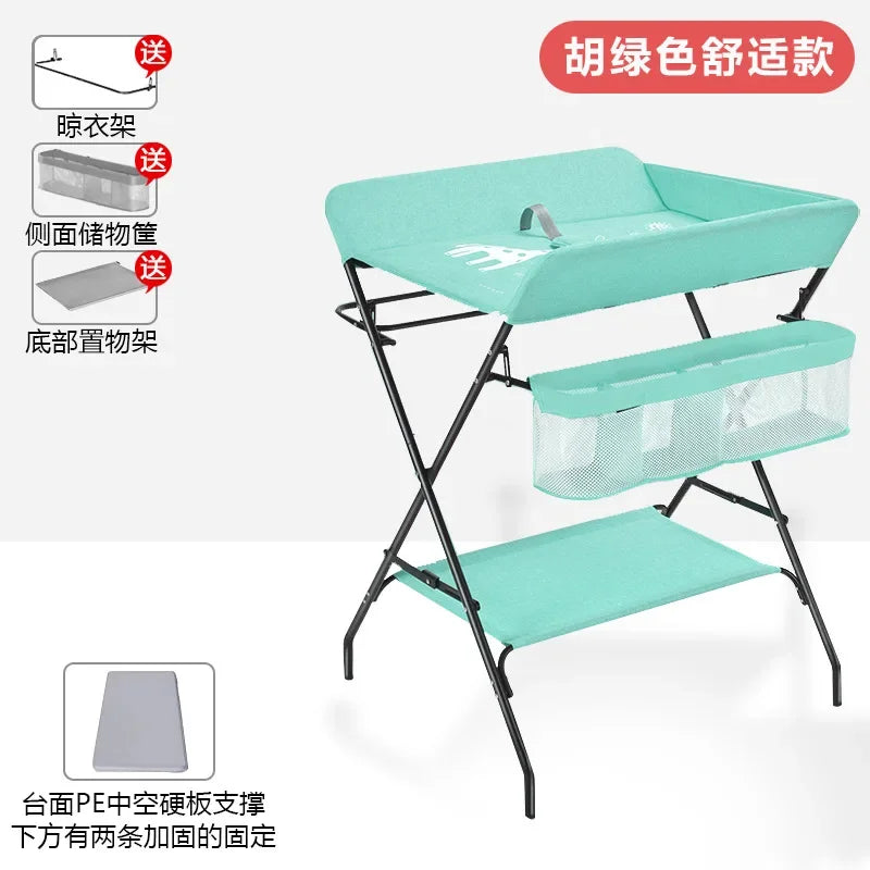 Multi-functional Baby Care Table, Newborn Baby Touch Table, Baby Diaper Changing Portable, Foldable Washable Bath Stand