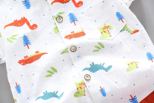 Ensemble de vêtements décontractés pour bébé garçon, haut et short, 2 pièces, été 2024